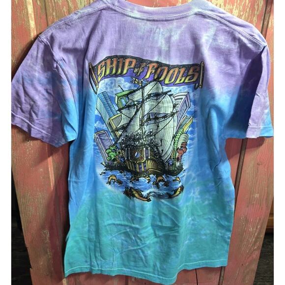 Grateful Dead Ship of Fools Tshirt NWT 2001 Liquid Blue GDF Tie Dye Sz L - Picture 7 of 14